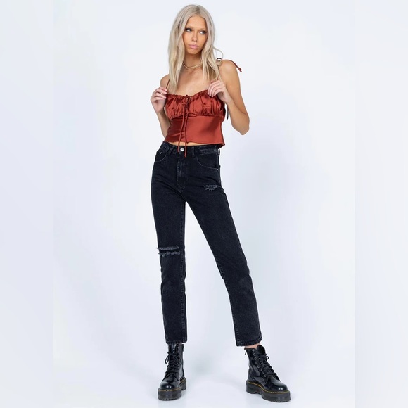 Princess Polly Denim - Charleston Denim Jeans Black